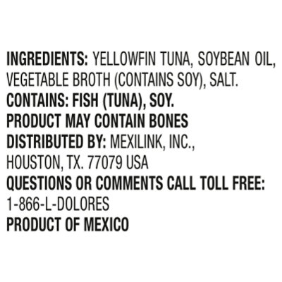Dolores Tuna Yellowfin Chuck Light in Vegetable Oil - 5 Oz - Image 4