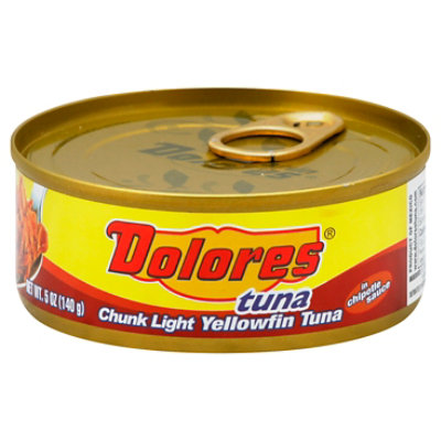 Dolores Tuna Yellowfin Chunk Light in Chipotle Sauce - 5 Oz - Image 1