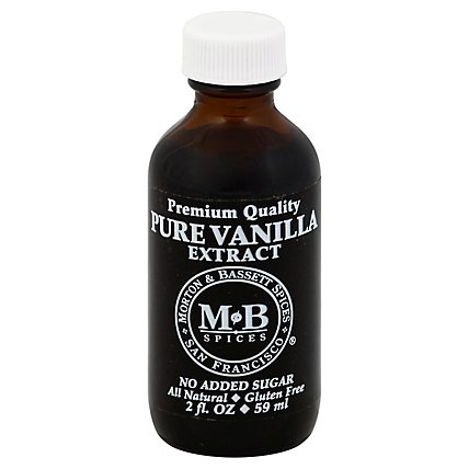 Morton & Basset Premium Quality Pure Vanilla Extract – 2 Oz. - Image 1