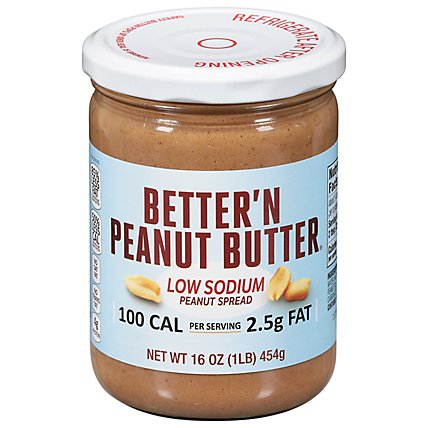 Better N Peanut Butter Spread Low Sodium - 16 Oz - Image 2