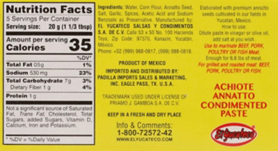 El Yucateco Annatto Paste Condimented Pack - 3.5 Oz - Image 5