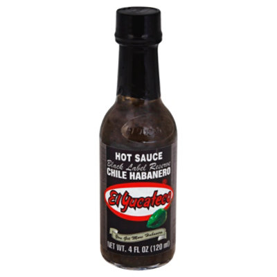 El Yucateco Sauce Hot Black Label Reserve Chile Habanero Bottle - 4 Fl. Oz.