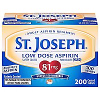 St Joseph Enteric Aspirin Safety Coated - 200 Count - Image 1