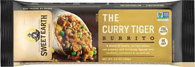 Sweet Earth The Curry Tiger Vegan Frozen Burrito - 5.5 Oz - Image 1