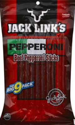 Jack Links Meat Sticks Beef The Big 9 Pack Pepperoni 9 Count - 7.2 Oz - Image 1