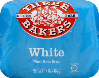 Three Bakers Bread Whole Grain Gluten Free White - 17 Oz