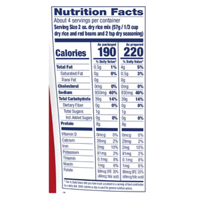 Mahatma Seasoned Rice Red Beans & Rice Recipe - 8 Oz - Image 3