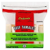 Delimex Tamales Beef 12 Count - 3 Lb - Image 1