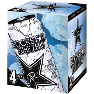 Rockstar Energy Drink Pure Zero Silver Ice - 16 Fl. Oz. - safeway