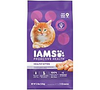 Iams Proactive Health Healthy Kitten Dry Cat Food With Chicken Cat Kibble - 3.5 Lb