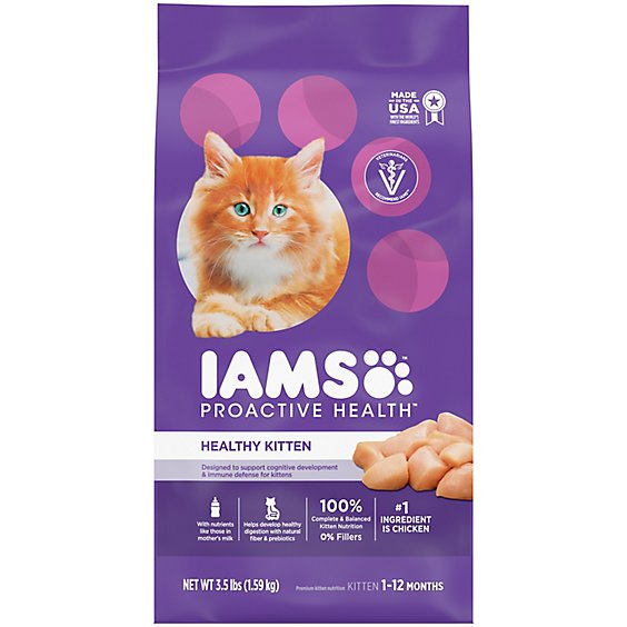 IAMS Proactive Health Healthy Kitten Chicken Dry Cat Food - 3.5 Lb
