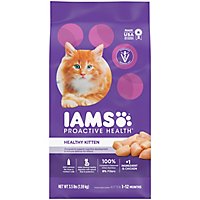 IAMS Proactive Health Healthy Kitten Chicken Dry Cat Food - 3.5 Lb - Image 1