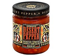 Desert Pepper Salsa Roasted Tomato Chipotle Corn Medium Hot Jar - 16 Oz