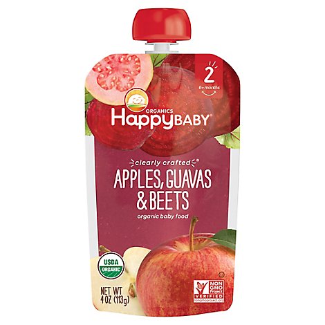 Happy Baby Organics Apples Guavas And Beets - 4 Oz