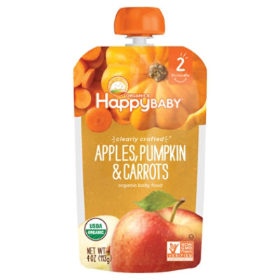  Happy Baby Organics Apples Pumpkin & Carrots - 4 Oz 