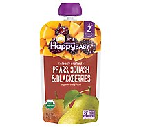 Happy Baby Organics Pears Squash & Blackberries - 4 Oz
