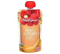 Happy Baby Organics Banana Raspberries & Oats - 16 Oz