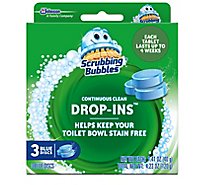 Scrubbing Bubbles Drop Ins Continuous Toilet Cleaning Blue Discs - 3 Count