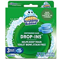Scrubbing Bubbles Drop Ins Continuous Toilet Cleaning Blue Discs - 3 Count - Image 1