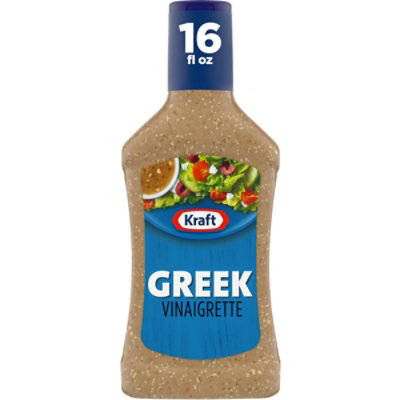 Kraft Greek Vinaigrette Salad Dressing Bottle - 16 Fl. Oz. - Image 1