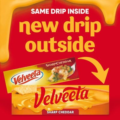 Velveeta Sharp Cheddar Pasteurized Recipe Cheese Product - 32 Oz - Image 2