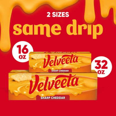 Velveeta Sharp Cheddar Pasteurized Recipe Cheese Product - 32 Oz - Image 4