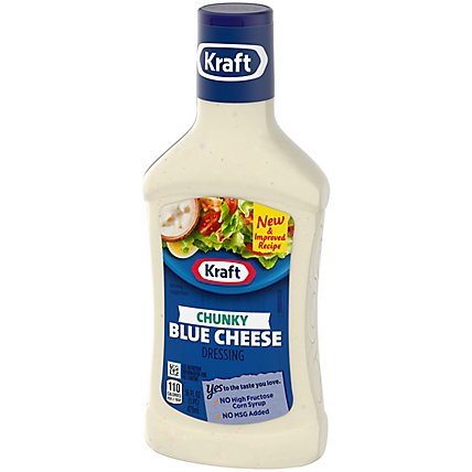Kraft Chunky Blue Cheese Salad Dressing Bottle - 16 Fl. Oz. - Image 7