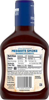 Kraft Mesquite Smoke Slow Simmered Barbecue Sauce Bottle - 18 Oz - Image 8