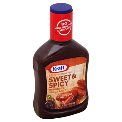 Kraft Sweet & Spicy Slow Simmered Barbecue Sauce Bottle - 18 Oz - Image 1