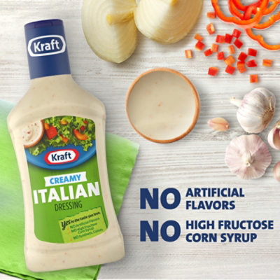 Kraft Creamy Italian Salad Dressing Bottle - 16 Fl. Oz. - Image 5