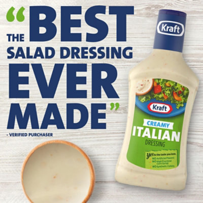 Kraft Creamy Italian Salad Dressing Bottle - 16 Fl. Oz. - Image 6