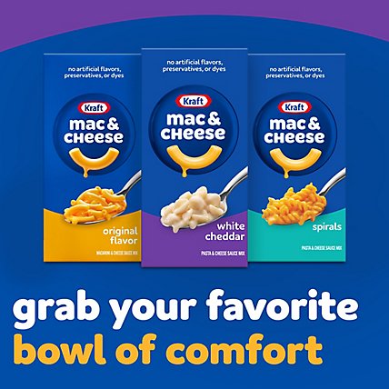 Kraft White Cheddar Macaroni & Cheese Dinner with Pasta Shells Box - 7.3 Oz - Image 9