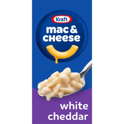 Kraft White Cheddar Macaroni & Cheese Dinner with Pasta Shells Box - 7.3 Oz