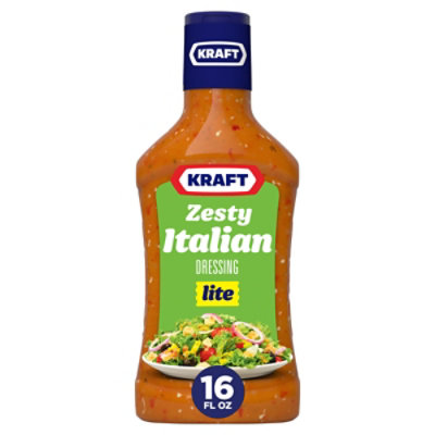 Kraft Zesty Italian Lite Salad Dressing Bottle - 16 Fl. Oz. - Image 1