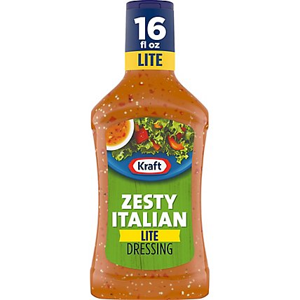 Kraft Zesty Italian Lite Salad Dressing Bottle - 16 Fl. Oz. - Image 4