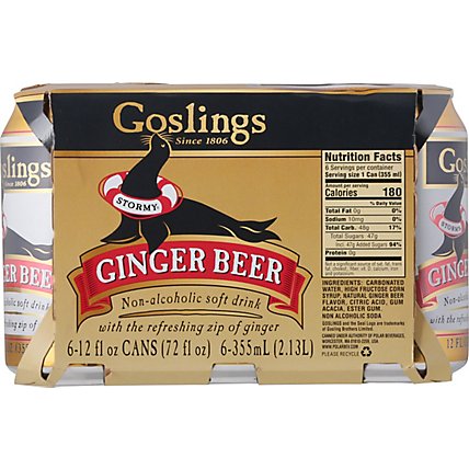 Goslings Ginger Beer - 6-12 Fl. Oz. - Image 6