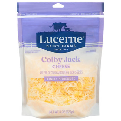 Lucerne Cheese Finely Shredded Colby Jack - 8 Oz