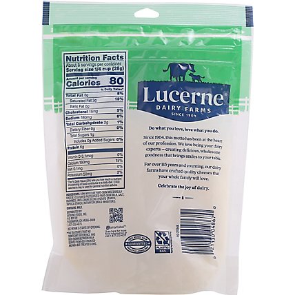 Lucerne Cheese Finely Shredded Low-Moisture Part-Skim Mozzarella - 8 Oz