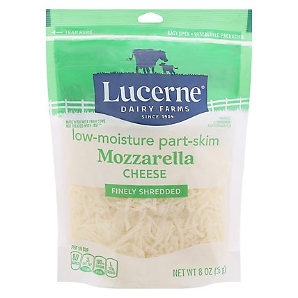 Lucerne Cheese Finely Shredded Low-Moisture Part-Skim Mozzarella - 8 Oz
