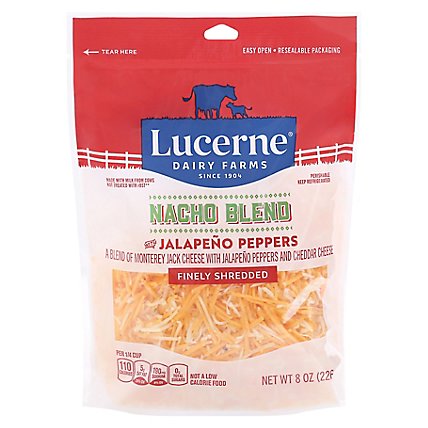 Lucerne Cheese Finely Shredded Mexican Style Nacho Blend with Jalapeno Peppers - 8 Oz - Image 3