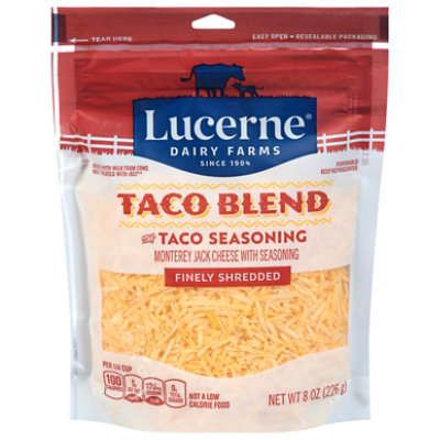 Lucerne Cheese Finely Shredded Mexican Style Taco Blend - 8 Oz - Image 2