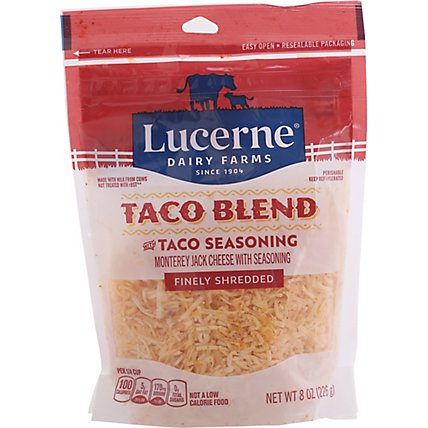 Lucerne Cheese Finely Shredded Mexican Style Taco Blend - 8 Oz