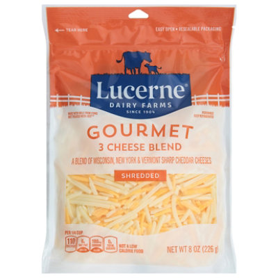 Lucerne Cheese Shredded Cheddar Sharp WI-NY-VT Blend - 8 Oz - Image 2