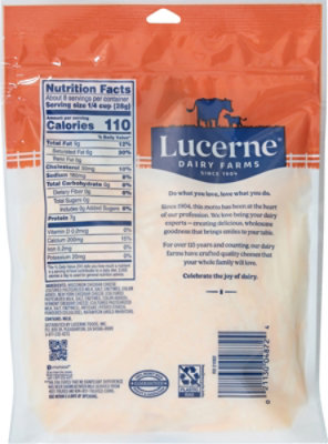 Lucerne Cheese Shredded Cheddar Sharp WI-NY-VT Blend - 8 Oz - Albertsons