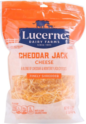 Lucerne Finely Shredded Cheddar Jack Cheese - 16 Oz - Image 2