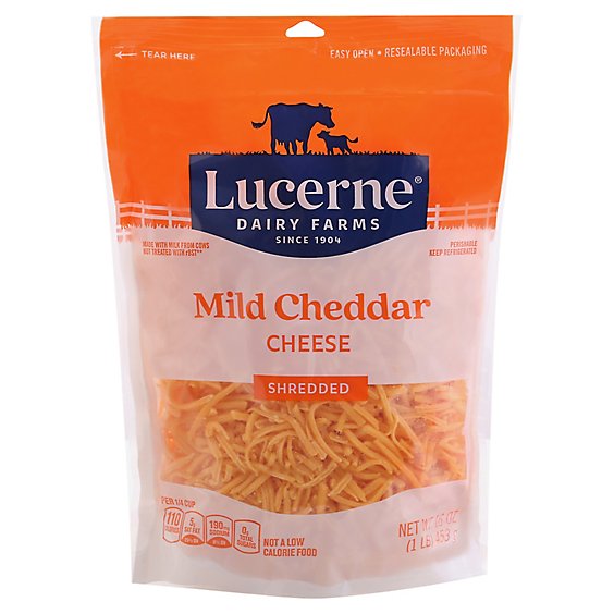 Lucerne Cheese Shredded Cheddar Mild - 16 Oz
