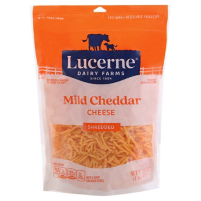 Lucerne Cheese Shredded Cheddar Mild - 16 Oz - Image 1