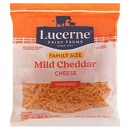 Lucerne Cheese Shredded Mild Cheddar - 32 Oz - Image 3