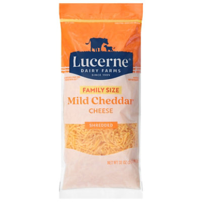 Lucerne Cheese Shredded Mild Cheddar - 32 Oz - Image 2