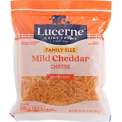 Lucerne Cheese Shredded Mild Cheddar - 32 Oz - Image 2